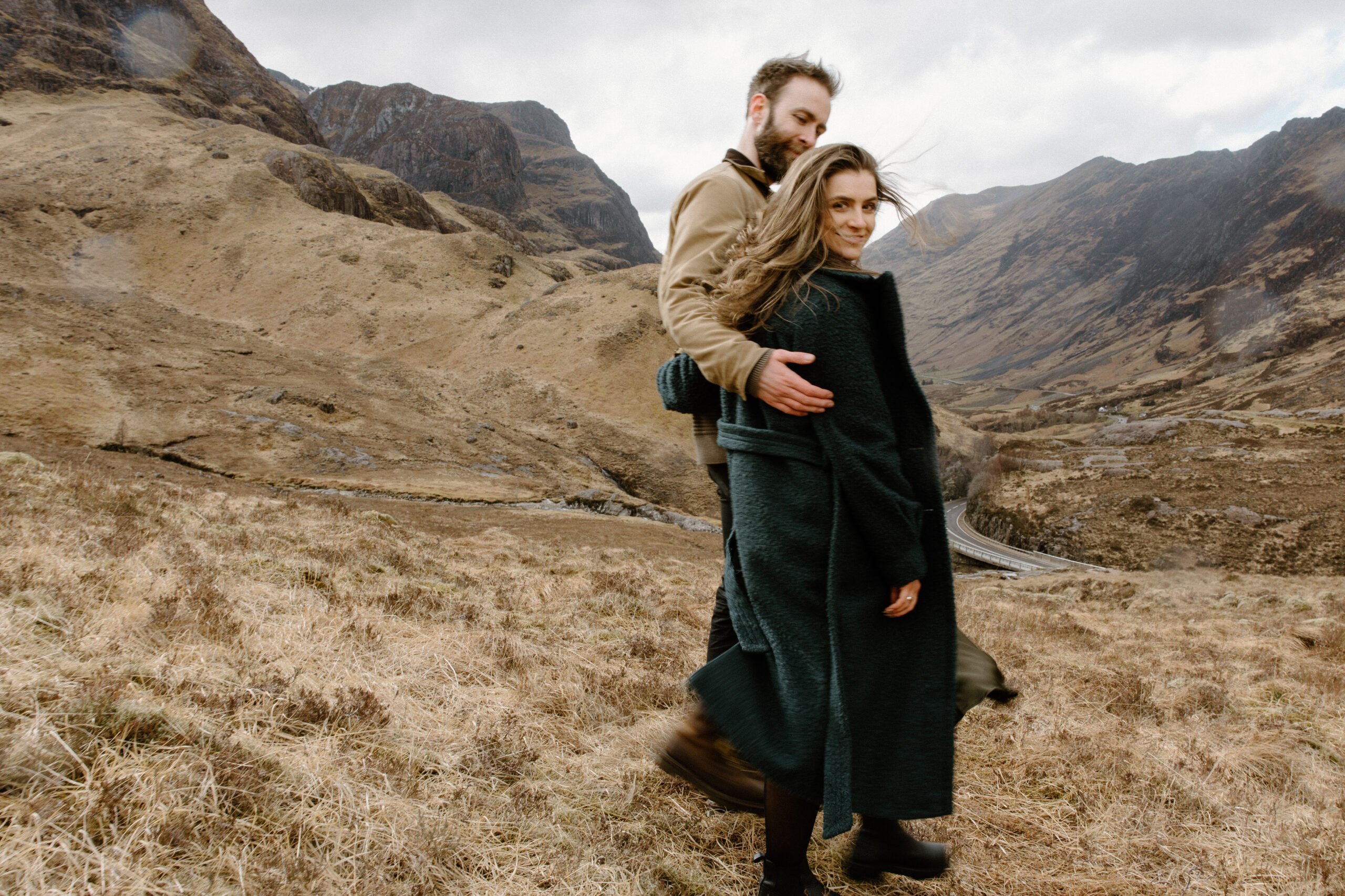 Scottish highlands engagement photos