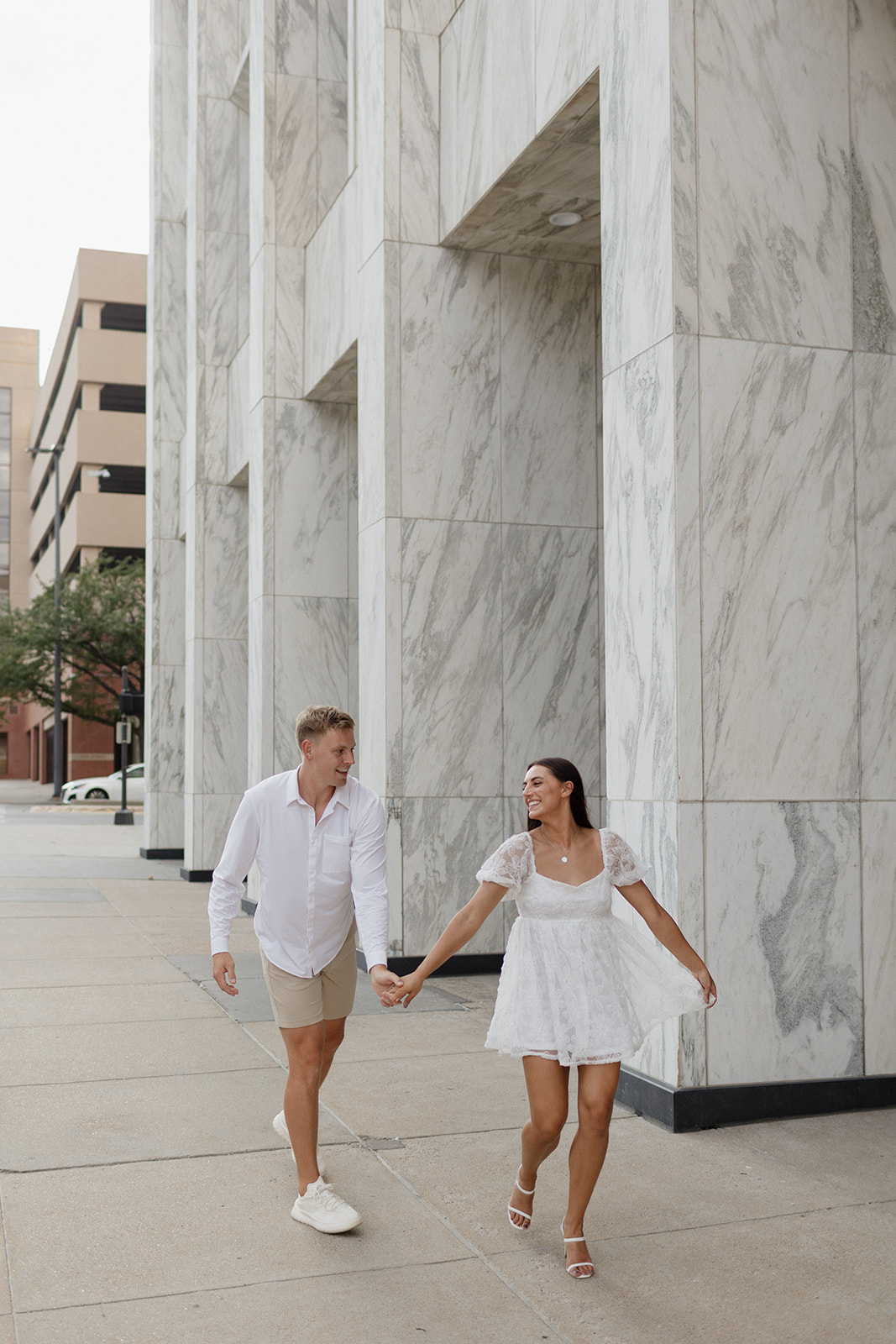 downtown omaha nebraska engagement pictures.