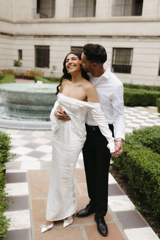 white dress at the capitol for photos 