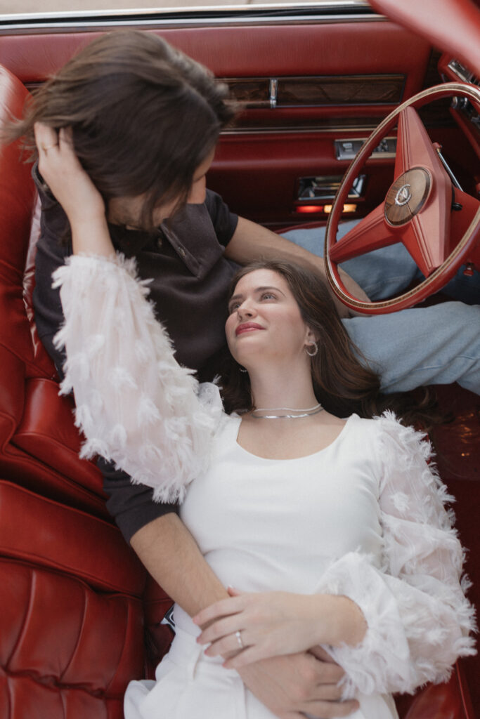 wearing textures for your engagement photos adds a lot of flare to your photos! 