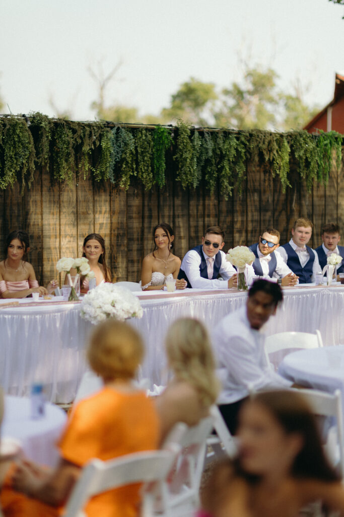 wedding reception outdoors 