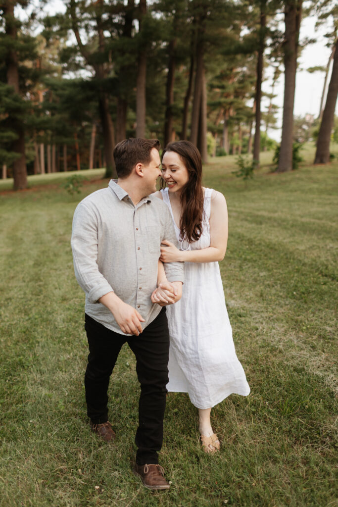 nature inspired engagement photos in elmwood park