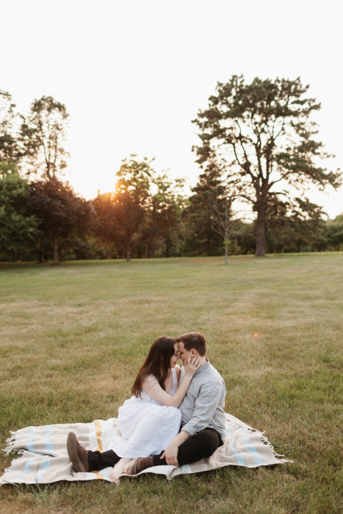 nature inspired engagement photos in elmwood park