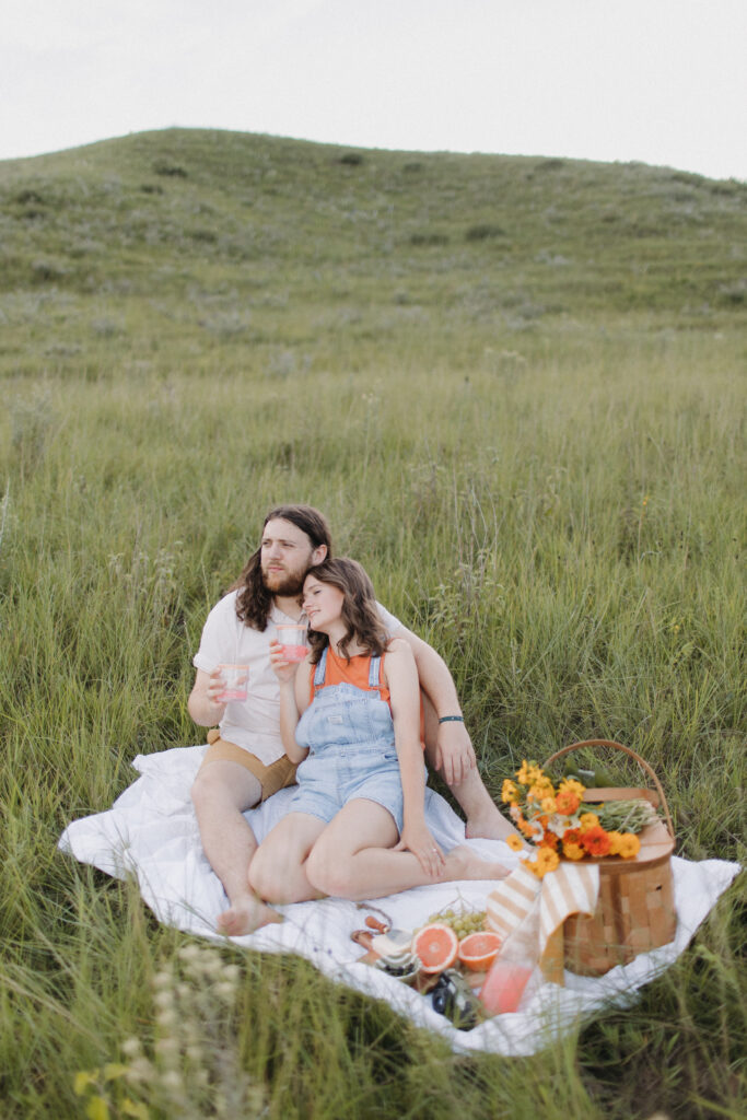 engagement photos at Hitchcock nature center outside of omaha