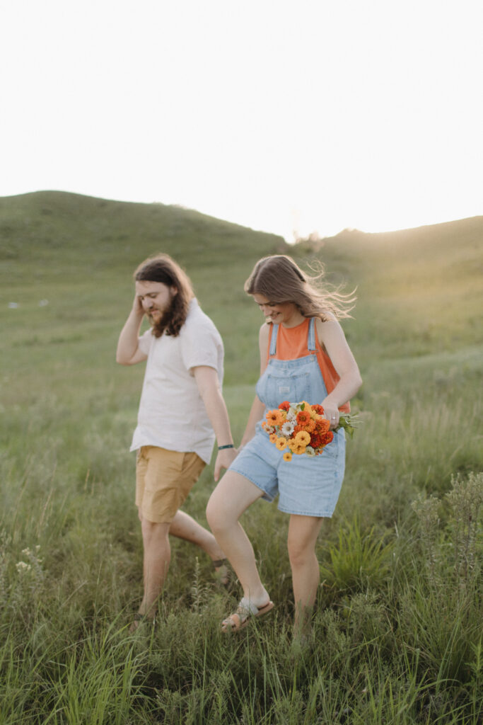 engagement photos at Hitchcock nature center outside of omaha