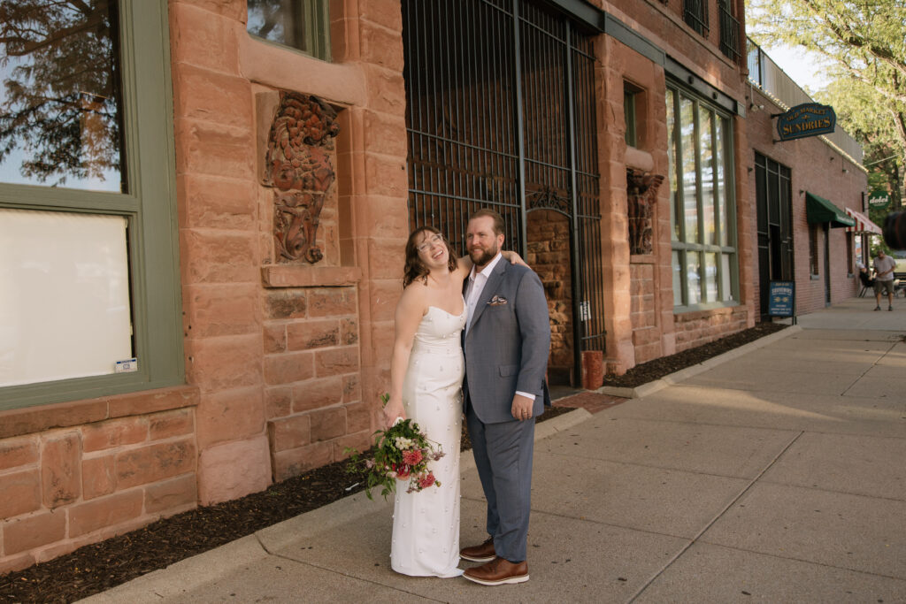 outside Lucile's Old Market intimate wedding venue 