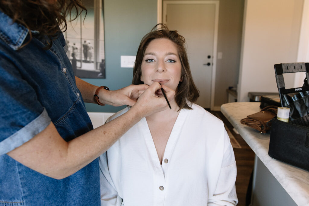 Ally gets ready on her wedding day 