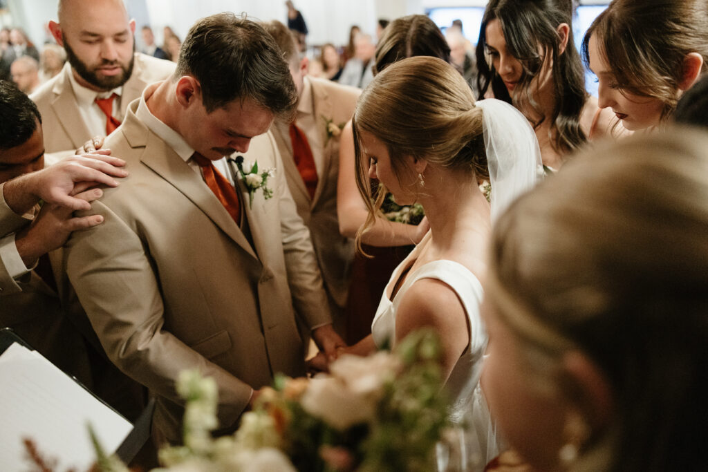 prayers during a simple wedding ceremony 
