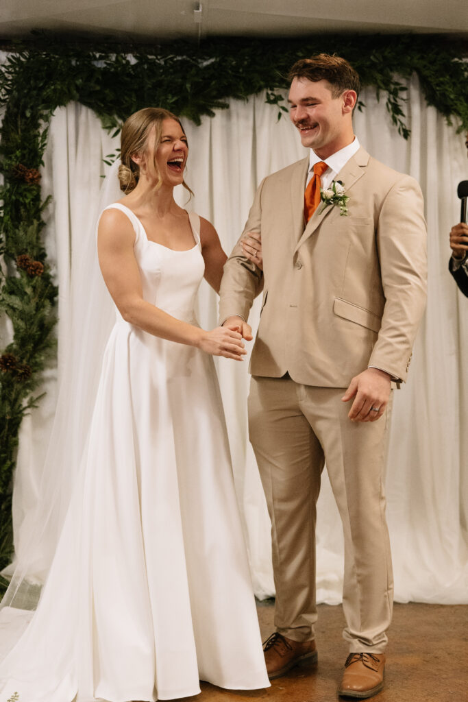 wedding ceremony at the Talon Room 